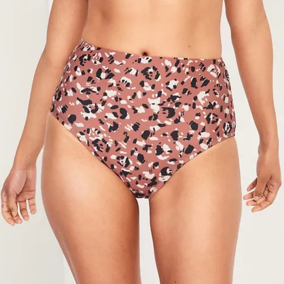 Old Navy Other - Old navy high waisted Leopard Print Swimsuit Bottom